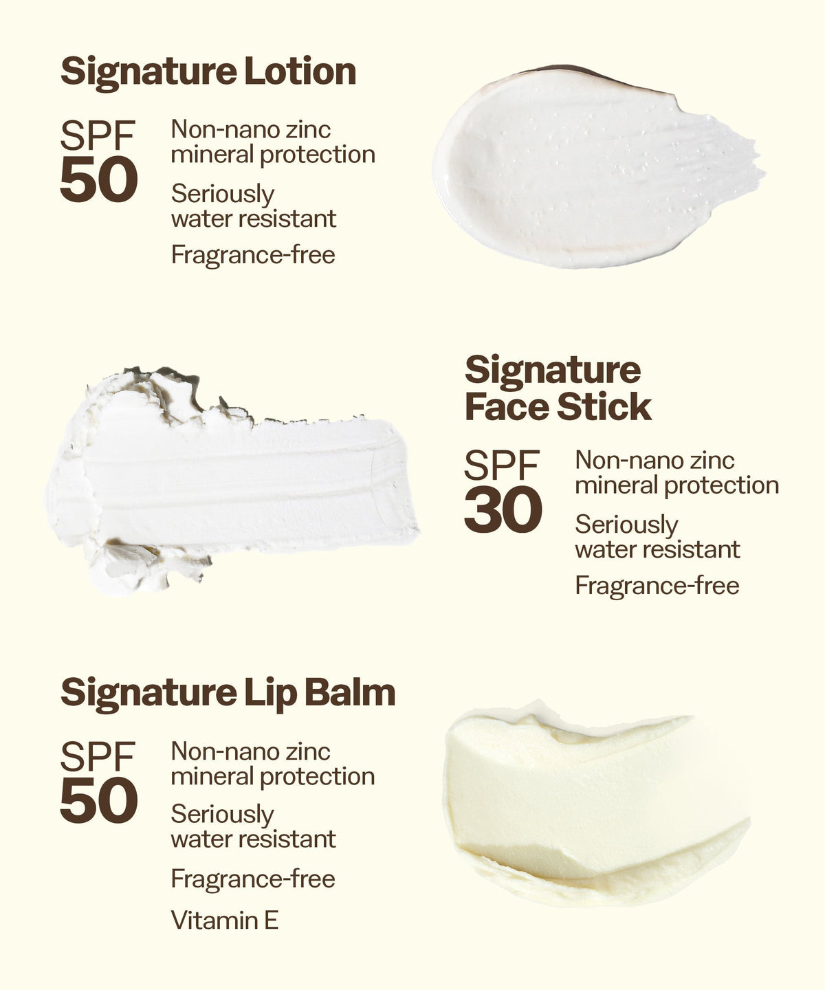 Signature Mineral Lotion. Face Stick & Lip Balm Bundle